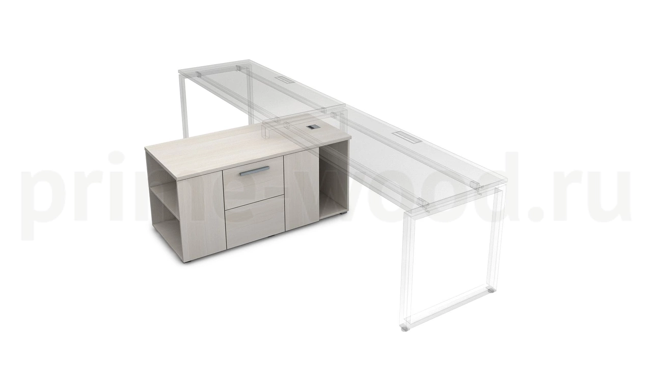 Тумба двухсторонняя GLOSS 130x60x62 арт. 9Т.040 - фото 0