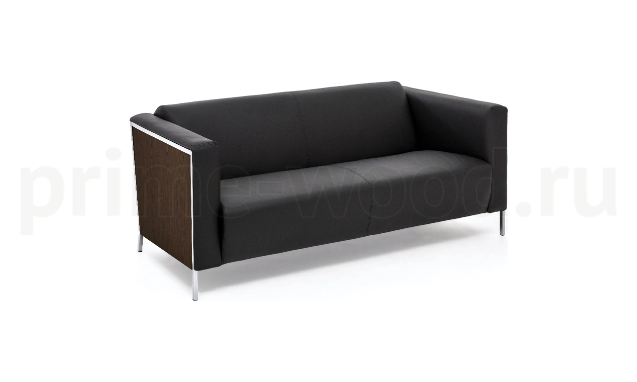 Диван 2-х местный (кожа) Vispo Wood 187x88x68 - фото 0