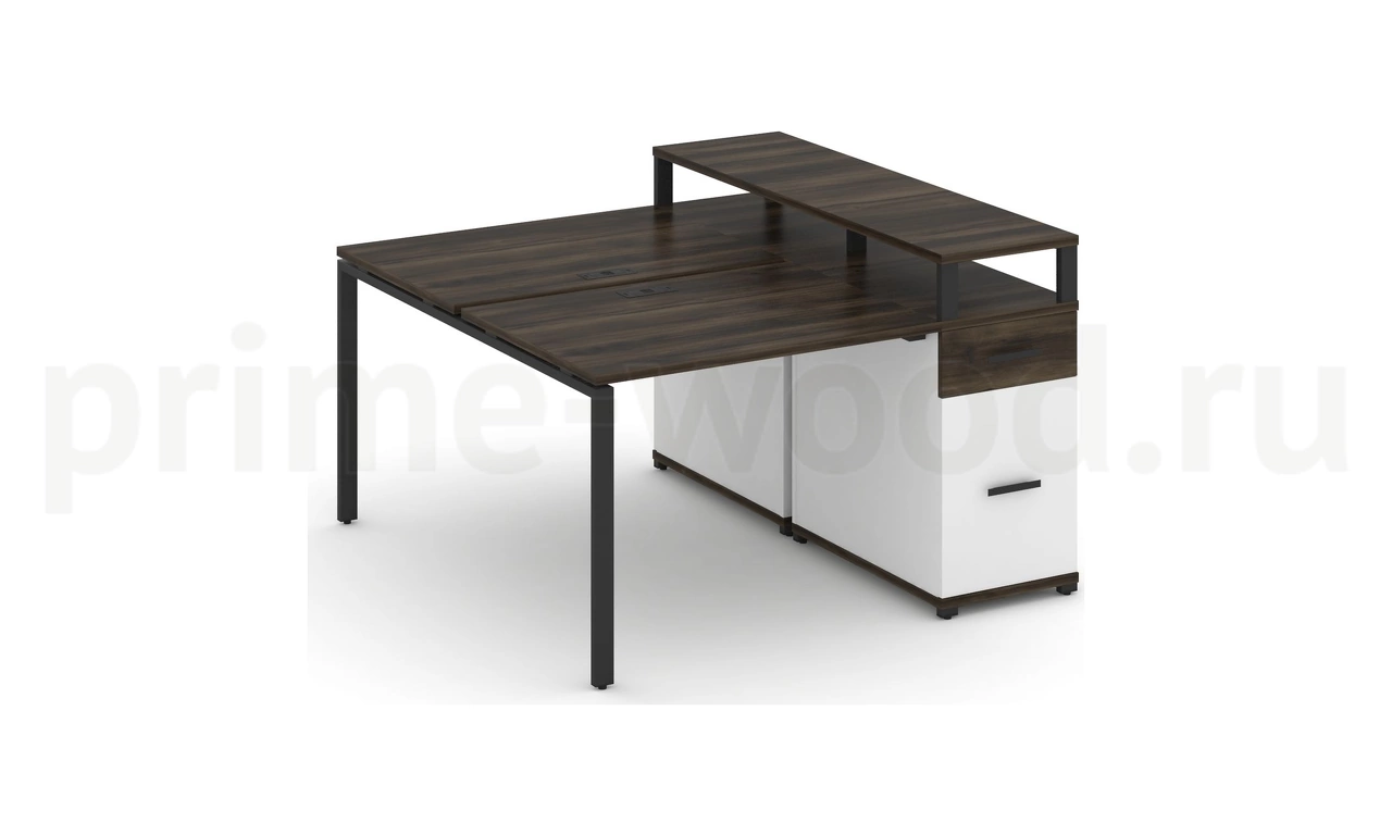Рабочая станция с одной опорной тумбой CN.DRS-413 B/W - фото 0