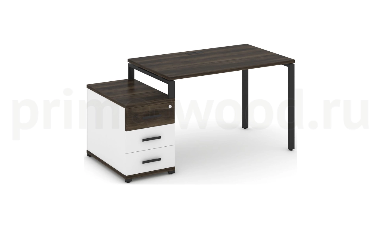 Стол письменный с одной опорной тумбой CN.SP-302 B/W - фото 9