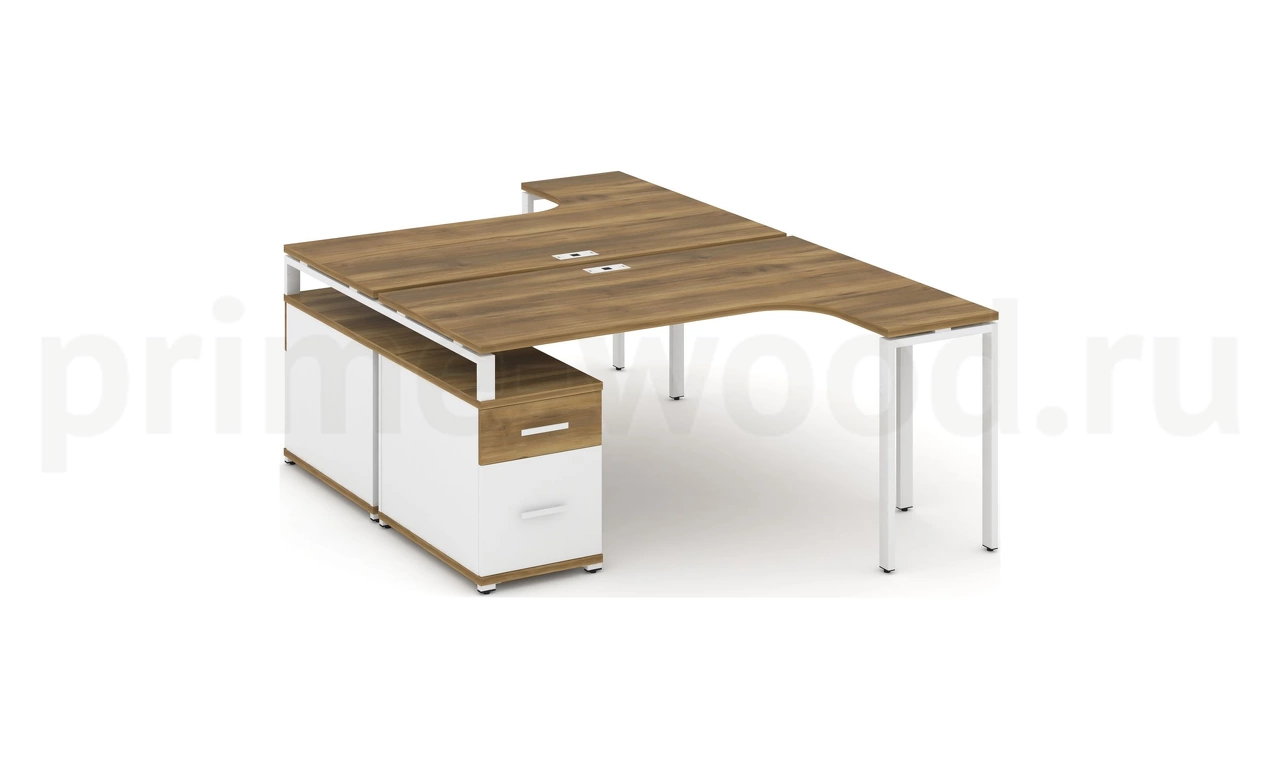 Рабочая станция с двойной опорной тумбой CN.DSA-304 B/W - фото 7