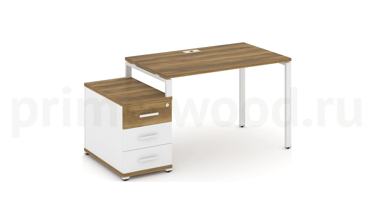 Стол письменный с одной опорной тумбой CN.SP-302 B/W - фото 8