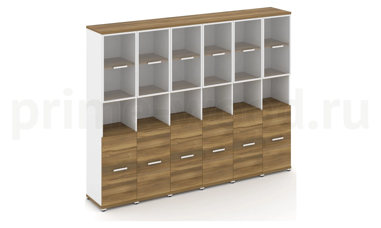Шкаф шесть узких секций, 5 ниш CN.STU-563 RP B/W - фото 4