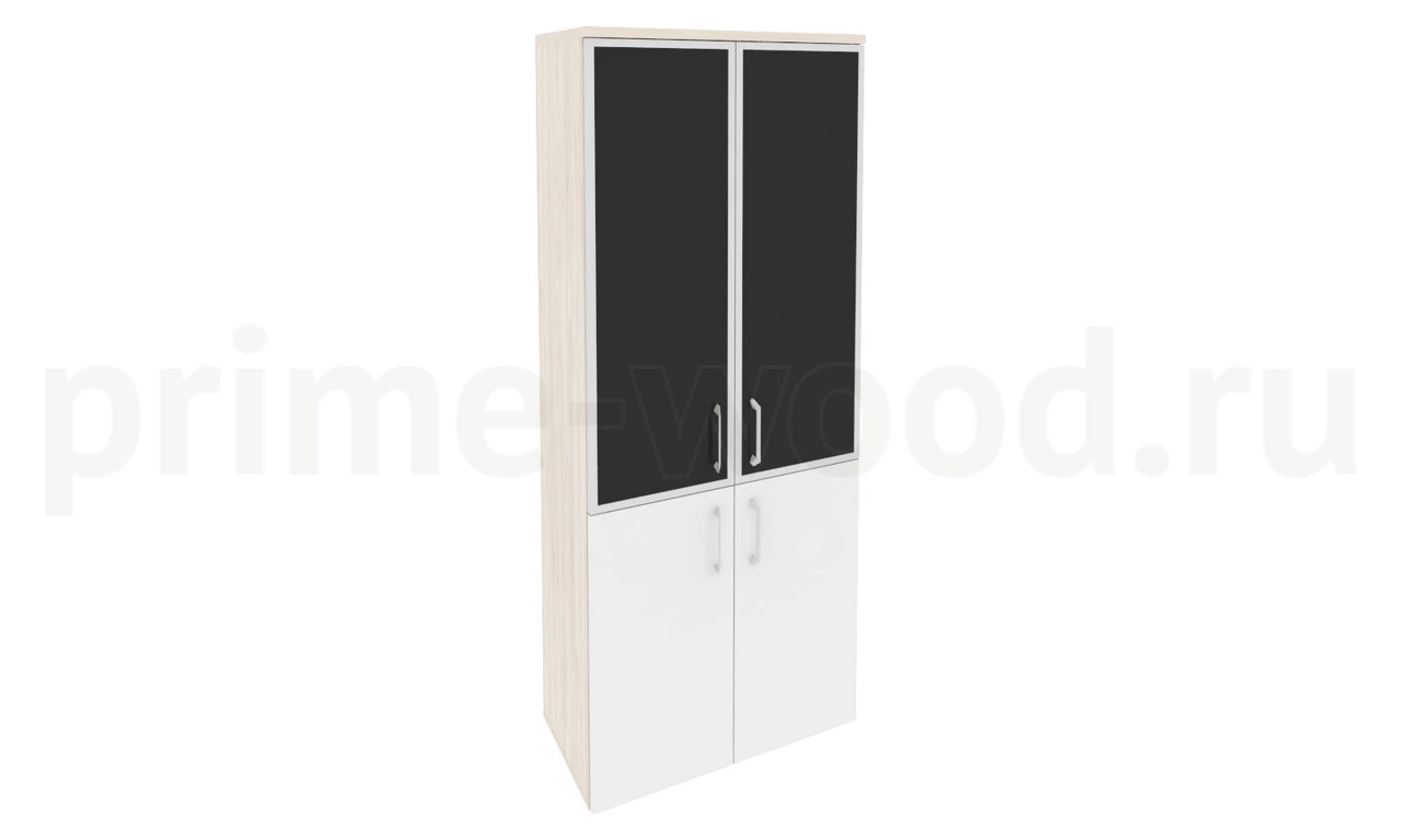 Шкаф высокий широкий (стекло черное) арт. O.ST-1.2R black - фото 6