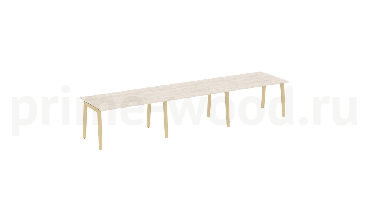 Стол переговорный (3 столешницы), опоры - массив дерева ONIX WOOD 414x98x75 - фото 5